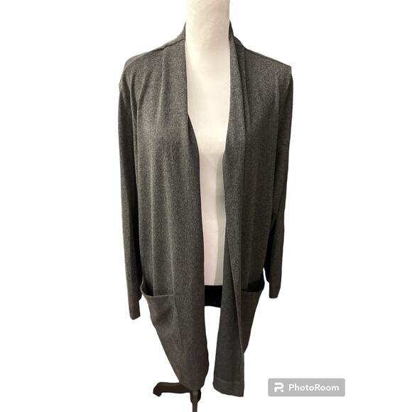 Susan Graver Weekend Cardigan Dark Gray XL - Picture 1 of 3